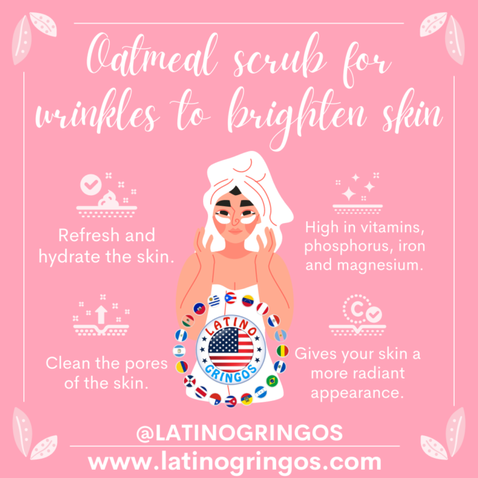 Oatmeal scrub for wrinkles to brighten skin