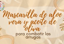 Aloe vera and olive oil mask to combat wrinkles Mascarilla de aloe vera y aceite de oliva