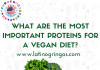 What are the most important proteins for a vegan diet?